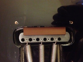 bridge spacer fender stratocaster tremolo music 3d bar guitar print strings whammy 3d print model - Mito3D