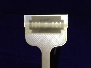 maquinilla de afeitar la cuchilla rascador cubrir las lengüetas retención 3d impresora accesorios cubierto titular 3d print model - Mito3D