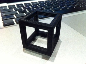 another hollow cube 3d printing bridging calibration 3d print model - Mito3D