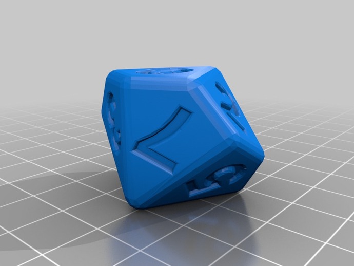 d10 3d dice geometry 3D print model - Mito3D