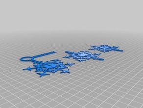 snowflake ornaments updated 4x decor customized 3d print model - Mito3D