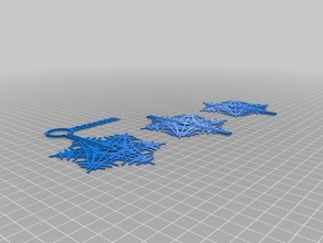 2 Schneeflocke Ornamente 4x aktualisiert Dekor angepasst 3d print model - Mito3D