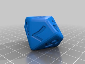 d10 3d dice geometry 3d print model - Mito3D