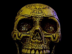 mayan skull scans replicas head makerbotdigitizer 3d print model - Mito3D