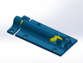 cabinet lock household bolt latch slide 3d print model - Mito3D