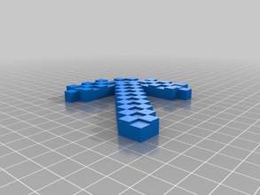 minecraft pickaxe thingy relief per pixel construction toys 3d print model - Mito3D
