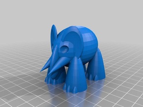armadillephant las esculturas animal juguete 3d print model - Mito3D