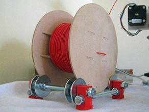 simple filament spool holder m8 3d printer parts 608 bearing bearings 3d print model - Mito3D