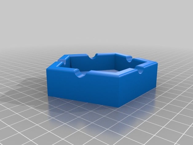 pentagon Aschenbecher Haushalt Zigarette container Rauchen nützlich 3D print model - Mito3D