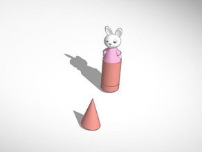 balancing bunny remix - Spielzeug Spiel Zubehör 3d print model - Mito3D