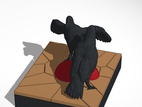 crows feeding animals bird birds model models 3d print model - Mito3D