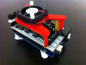 rampas 14 smart adaptador de montaje del ventilador 40mm 3d la impresora accesorios electrónica reprapdiscount 3d print model - Mito3D