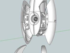 portale torretta riparato modello i robot portal 2 gun valvola 3d print model - Mito3D