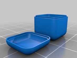 my customized box lid possibly rounded corners organization 3d print model - Mito3D
