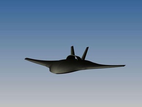 blended wing body concept other makeentry model plane 3d print model - Mito3D