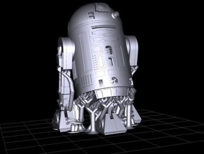r2d2 repaired support toys games 3d print model - Mito3D
