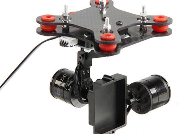 open brushless gimbal alternate bottom plate diy 3D print model - Mito3D