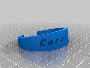 carolina pulseiras personalizado 3d print model - Mito3D