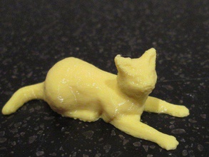 Katze herumliegen Skulpturen gumball 3d print model - Mito3D