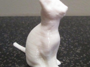 sentado gato esculturas de chicletes 3d print model - Mito3D