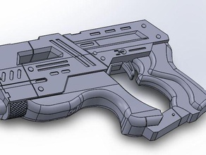 mass effect carnifex prima bozza versione aggiornata descrizione oggetti di scena la pistola il cannone della mano 3d print model - Mito3D
