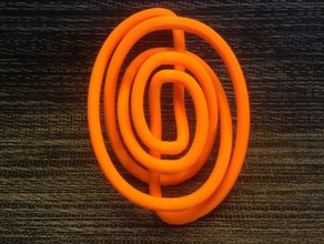 spiral knot s5211-11 math 3dhubs isotopy research 3d print model - Mito3D