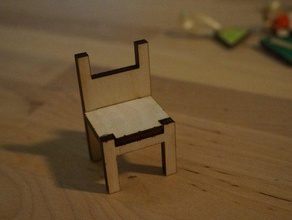 Sessel sofa Stuhl Möbel Bank Bau - Spielzeug cmit Puppenhaus 3d print model - Mito3D