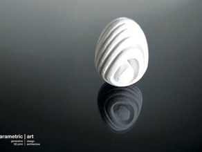 parametric art generative easter egg decor 3d print model - Mito3D