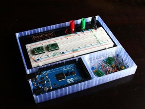 arduino mega breadboard tray tool holders boxes organizer proto 3d print model - Mito3D