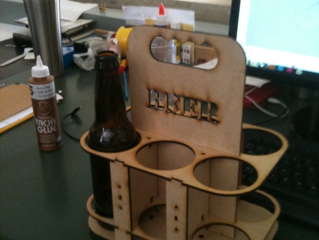 6-packer 18th kitchen dining beer carrier homebrew sixpack 3D print model - Mito3D