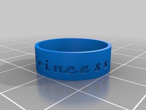 princess tammie customized ring rings 3d print model - Mito3D