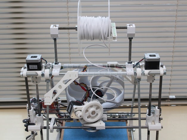 prusa mendel i2 frame mounted spool holder 3d printer accessories bearing filament 3D print model - Mito3D