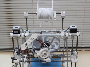 prusa mendel tekerlekli çerçeve makara tutucu monte edilmiş 3d yazıcı aksesuarlar rulman filaman 3d print model - Mito3D