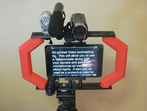 video podcasting rig camera stabilizer ipad mini microphone tablet tripod mount 3d print model - Mito3D