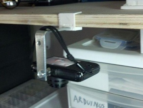shelf camera mount attachment bracket clip customizer holder tripod 3d print model - Mito3D