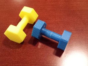 dumbbell game tokens toy accessories 3d print model - Mito3D