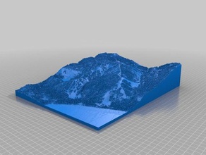lake tahoes homewood ski area lidar sport outdoors 3d map downhill trailmap 3d print model - Mito3D