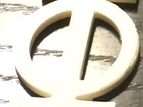 phi des signes logos 3d print model - Mito3D