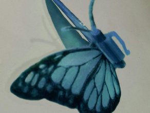 klappbar butterfly-clip Dekor Dekorative 3d print model - Mito3D