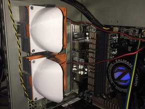 ecope ventilateur computer 80 Deflektor fan mm scoop 3d print model - Mito3D