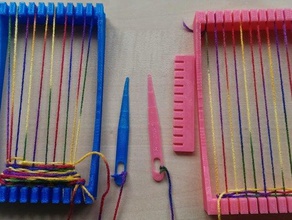 kids weaving loom construction toys openscad webrahmen 3d print model - Mito3D