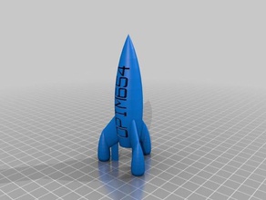 mon personnalisés fusée ornement décor 3d print model - Mito3D