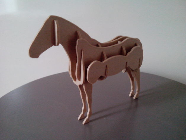 Pferd Tiere 123d make american neutral Farbe 3D print model - Mito3D
