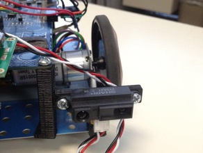 gp2y0a21 sharp Distanz-sensor Klammer in der Robotik openscad 3d print model - Mito3D