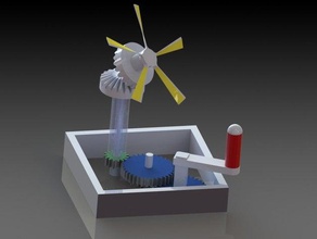 hand-Kurbel-fan - Spielzeug Spiele 3d print model - Mito3D