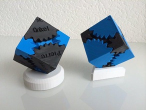 stand cube de vitesse interactifs art displayer emmet 3d print model - Mito3D