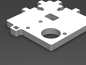 printrbot einfache erweiterte extruder-Platte andere 3d print model - Mito3D