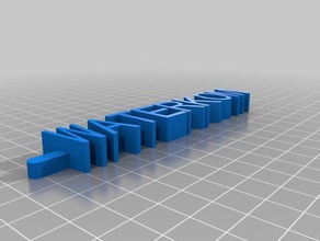 waterkom testo organizzazione personalizzato 3d print model - Mito3D