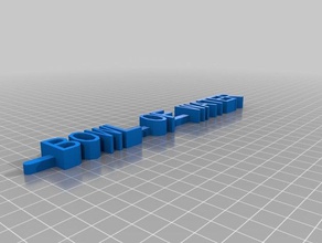 boldeau testo organizzazione personalizzato 3d print model - Mito3D