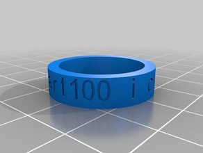 my customized ring art100 create rings 3d print model - Mito3D